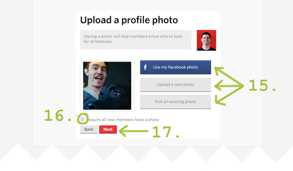 Add a profile photo, decide if others' should be forced to have one, then click "Next".