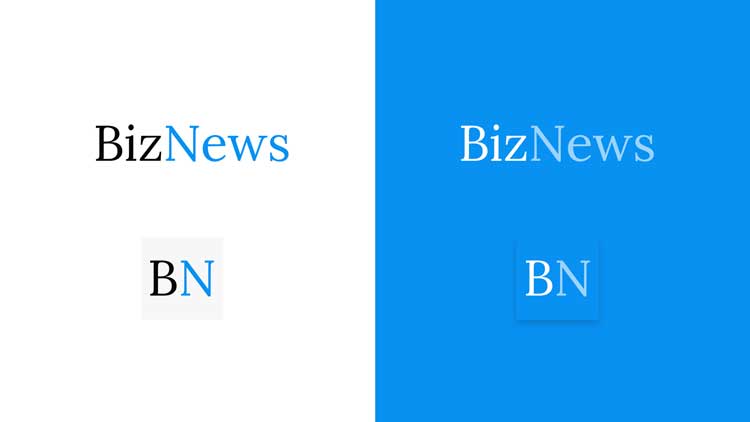 The new BizNews logo standards.